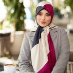 روسری رنگی طرح دار کد 6509