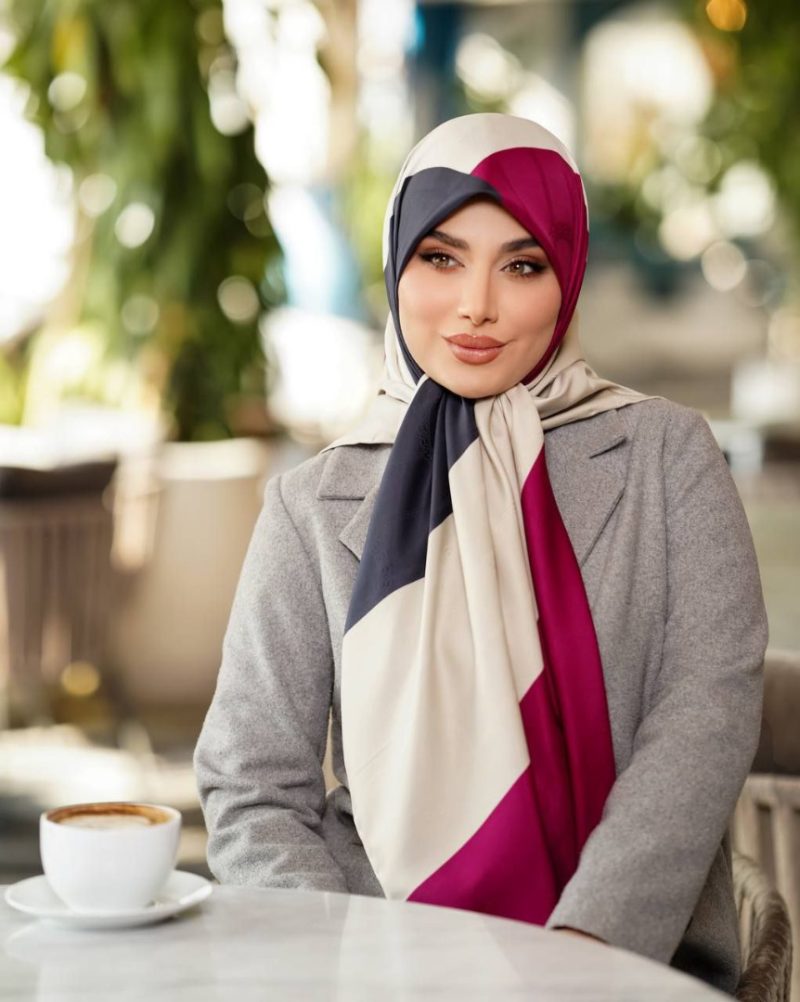 روسری رنگی طرح دار کد 6509 - Image 1