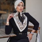 روسری رنگی طرح دار کد 6513
