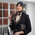 روسری رنگی طرح دار کد 6515