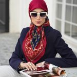 روسری رنگی طرح دار کد 6516