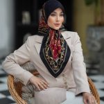 روسری رنگی طرح دار کد 6517