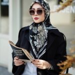 روسری رنگی طرح دار کد 6519