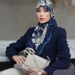 روسری رنگی طرح دار کد 6520