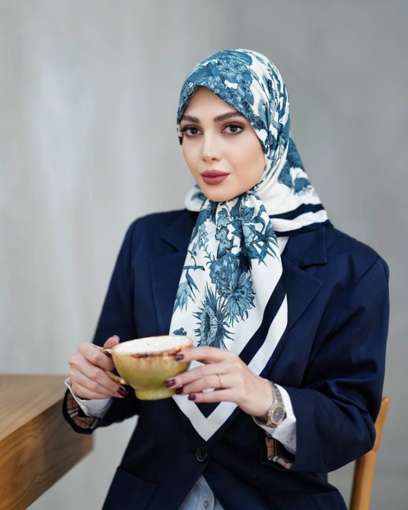 6521 روسری رنگی طرح دار کد 6521 - Image 1