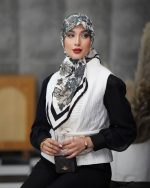 روسری رنگی طرح دار کد 6522