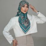 روسری رنگی طرح دار کد 6523