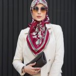 روسری رنگی طرح دار کد 6525