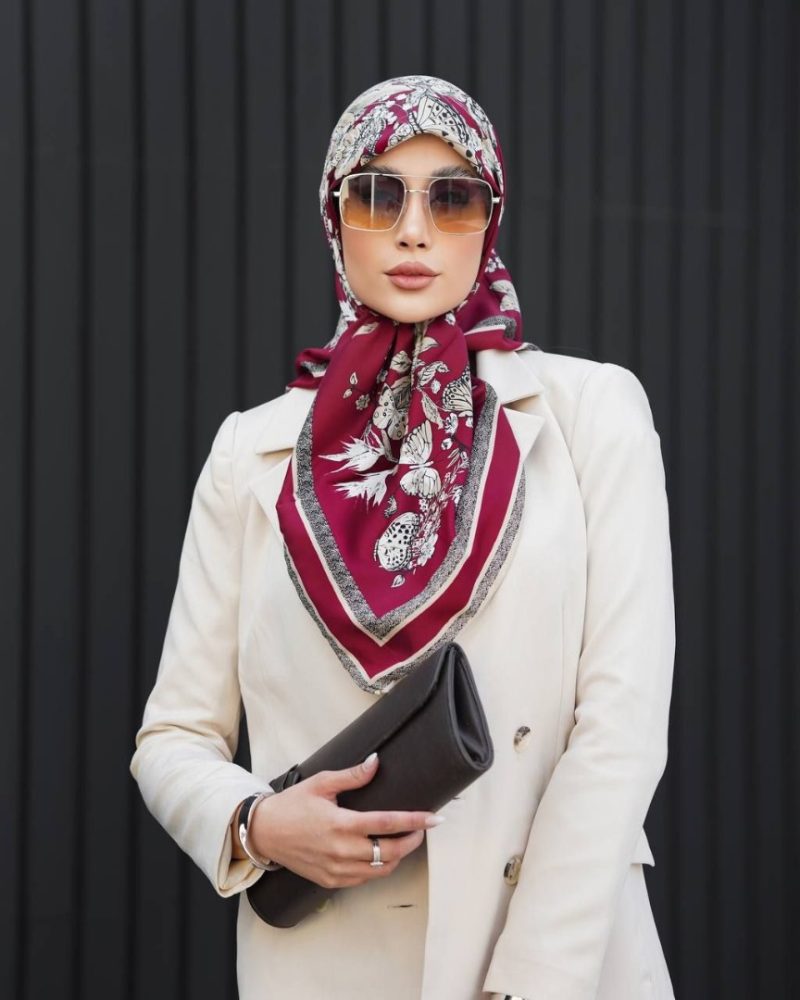 6525 روسری رنگی طرح دار کد 6525 - Image 1