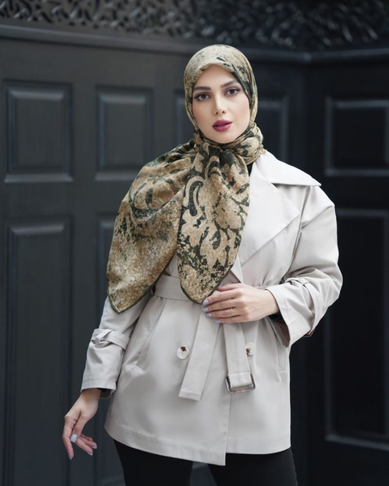 روسری رنگی طرح دار کد 6528 - Image 2