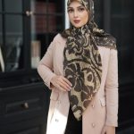 روسری رنگی طرح دار کد 6529