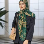 روسری رنگی طرح دار کد 6531