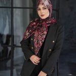 روسری رنگی طرح دار کد 6532
