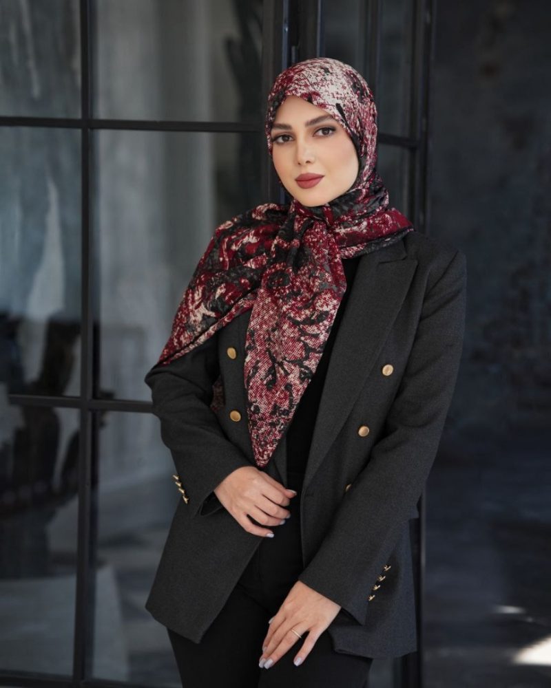 روسری رنگی طرح دار کد 6532 - Image 1