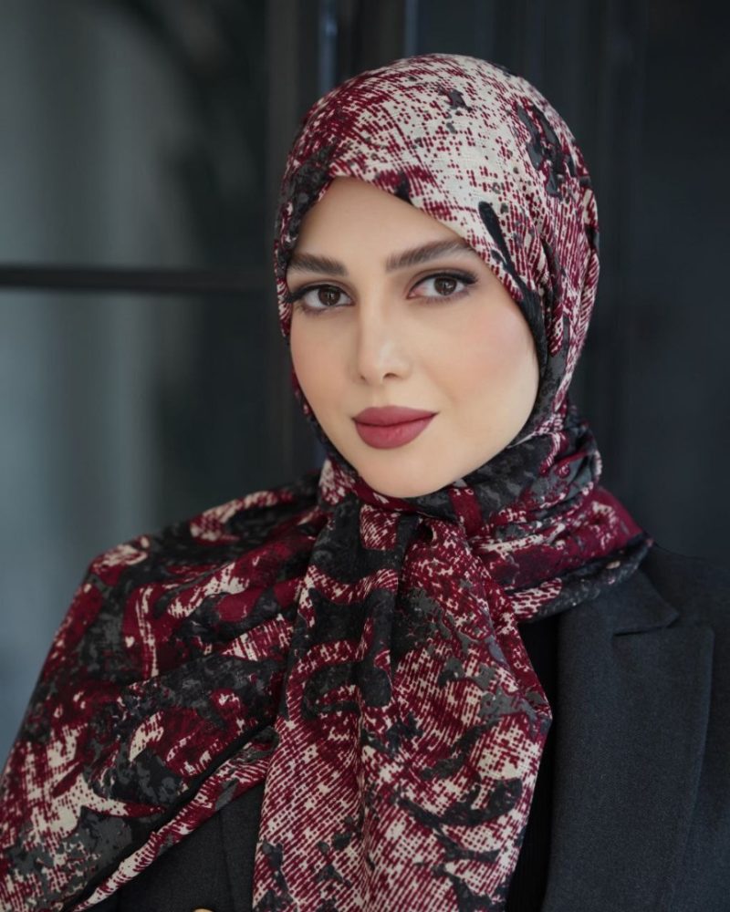 روسری رنگی طرح دار کد 6532 - Image 2