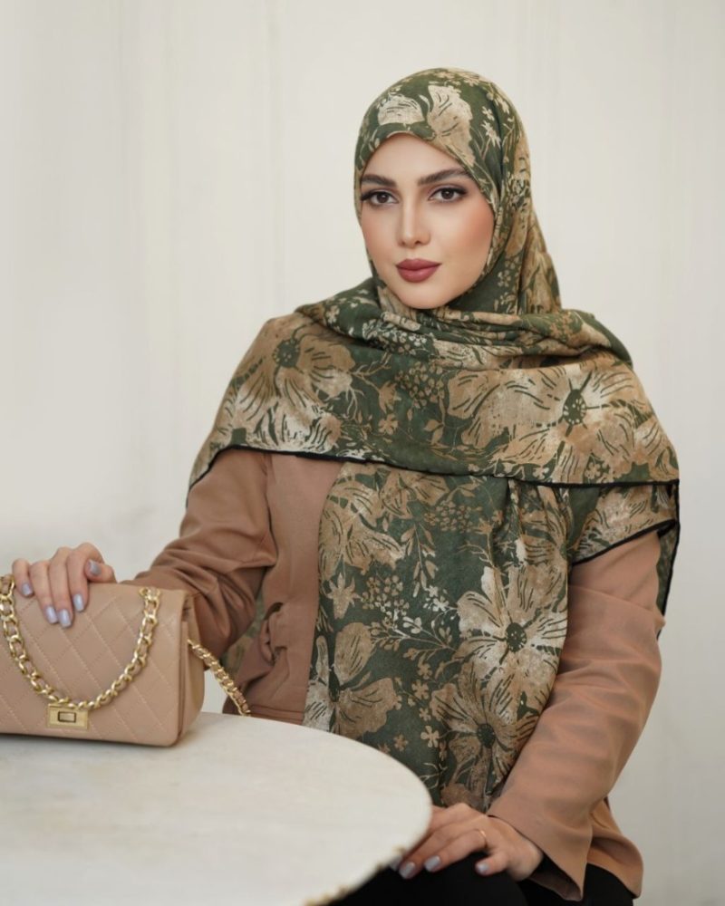 6535 روسری رنگی طرح دار کد 6535 - Image 1