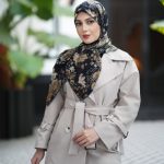 روسری رنگی طرح دار کد 6536