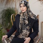 روسری رنگی طرح دار کد 6537