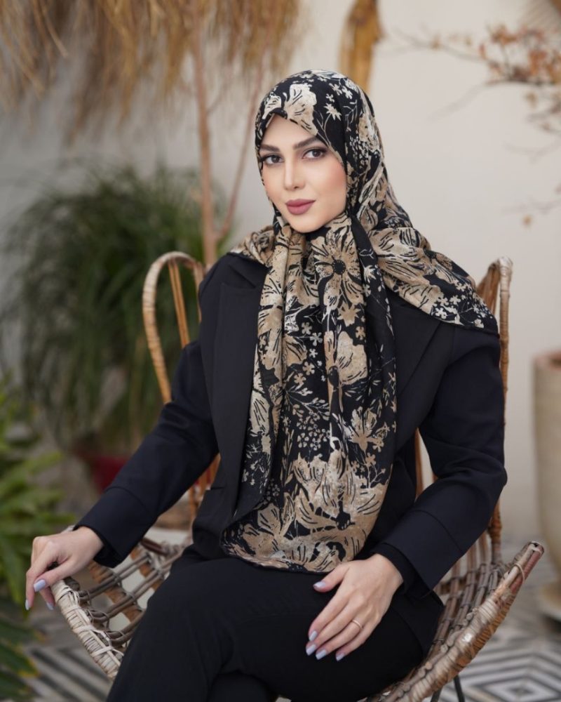 6537 روسری رنگی طرح دار کد 6537 - Image 1