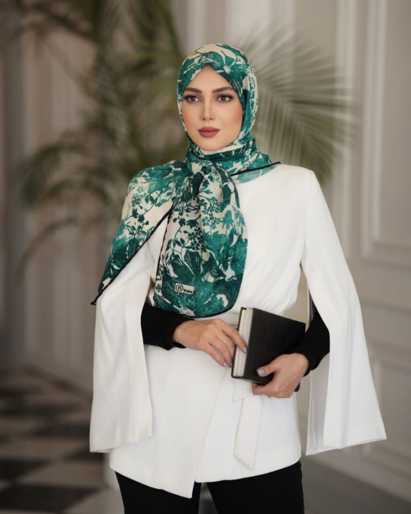 روسری رنگی طرح دار کد 6538 - Image 1