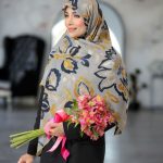 روسری رنگی طرح دار کد 6540