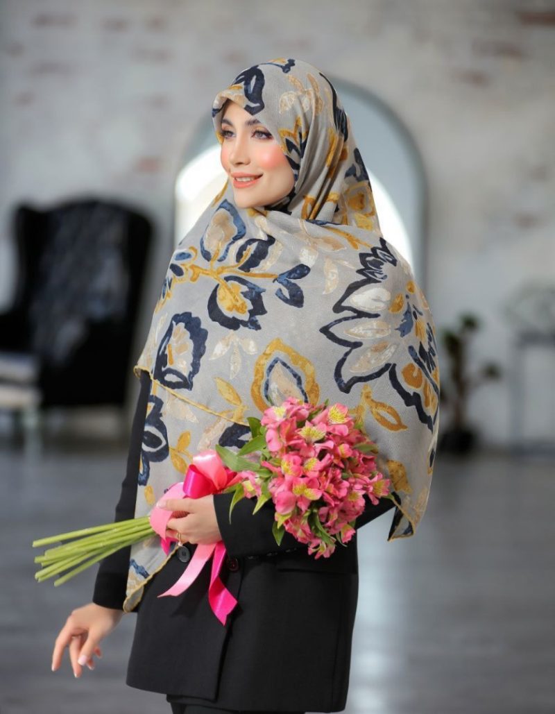 روسری رنگی طرح دار کد 6540 - Image 1