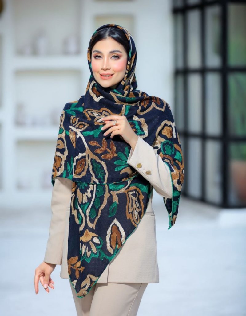 روسری رنگی طرح دار کد 6541 - Image 1