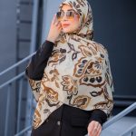 روسری رنگی طرح دار کد 6543