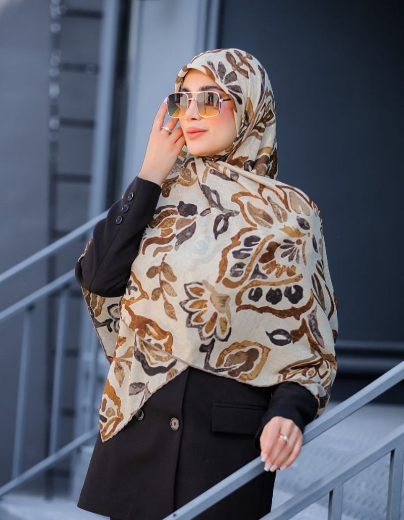 روسری رنگی طرح دار کد 6543 - Image 1