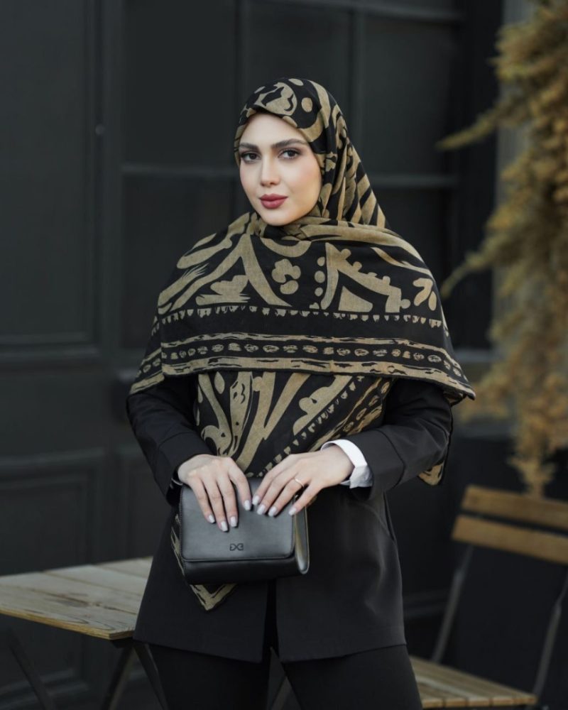 6546 روسری رنگی طرح دار کد 6546 - Image 1