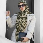 روسری رنگی طرح دار کد 6547