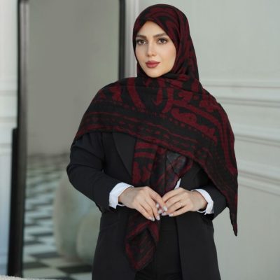 روسری رنگی طرح دار کد 6548