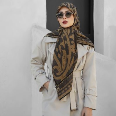 روسری رنگی طرح دار کد 6549