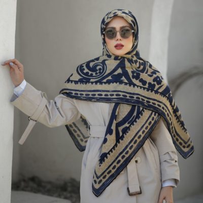 روسری رنگی طرح دار کد 6550