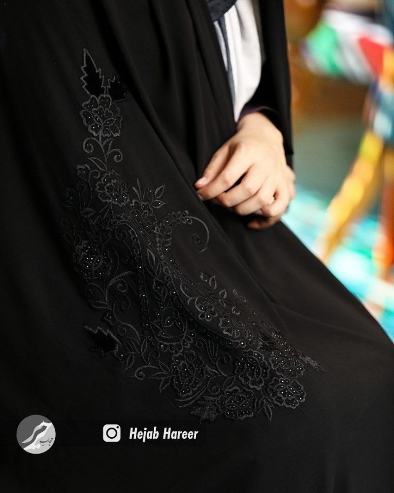 چادر مشکی سنتی گلدوزی شده کد 6557 - Image 1