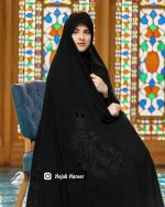 چادر مشکی سنتی گلدوزی شده کد 6557 - Image 2