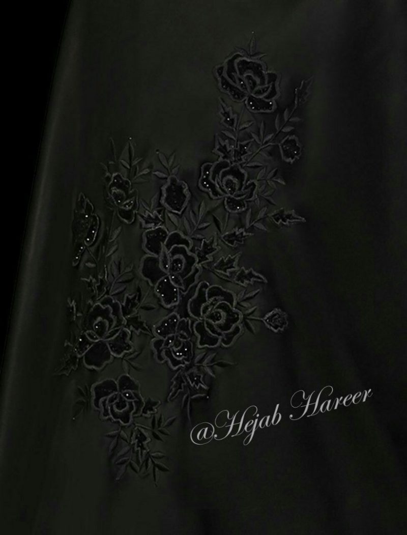 چادر مشکی سنتی گلدوزی شده کد 6558 - Image 2
