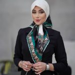 روسری رنگی طرح دار کد 6559