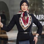 روسری رنگی طرح دار کد 6560