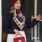روسری رنگی طرح دار کد 6561