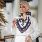 روسری رنگی طرح دار کد 6562