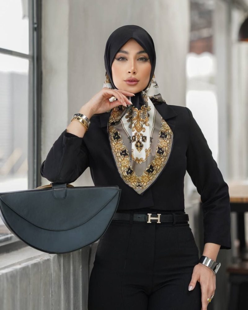 روسری رنگی طرح دار کد 6563 - Image 1