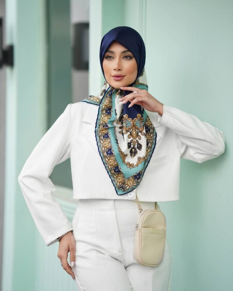 روسری رنگی طرح دار کد 6564 - Image 1