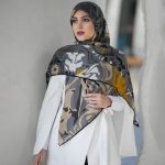 روسری رنگی طرح دار کد 6565