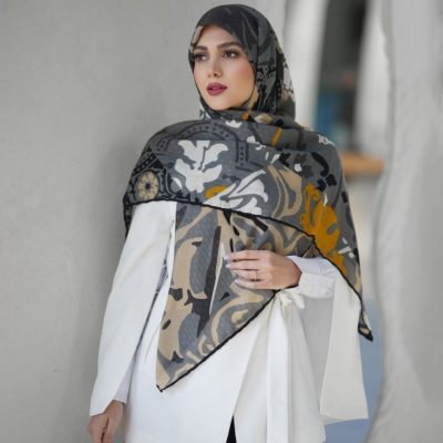 روسری رنگی طرح دار کد 6565