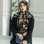 روسری رنگی طرح دار کد 6566