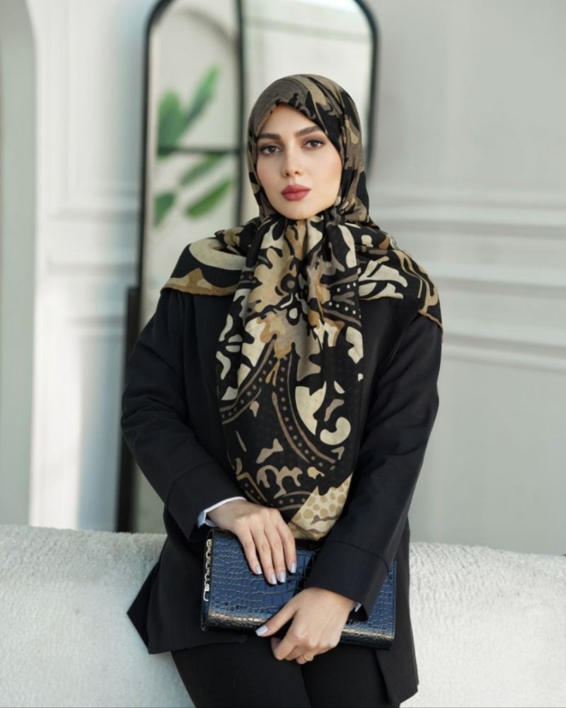 6566 روسری رنگی طرح دار کد 6566 - Image 1