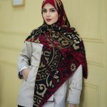 روسری رنگی طرح دار کد 6567