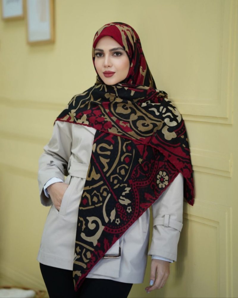 6567 روسری رنگی طرح دار کد 6567 - Image 1