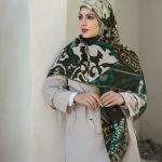 روسری رنگی طرح دار کد 6568